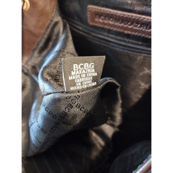 BCBGMaxAzria Large Leather Tote Bucket Bag EUC - Picture 8 of 12